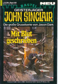 John Sinclair - Band 405 - Mit Blut geschrieben - Die große Gruselserie von Jason Dark