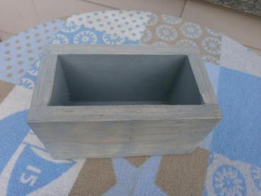 Aufbewahrungsbox Ordnungsbox Box Kiste Holz offen shabby vintage grau Landhaus versandkostenfrei