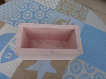 Aufbewahrungsbox Ordnungsbox Box Kiste Holz offen shabby vintage rosa Landhaus versandkostenfrei