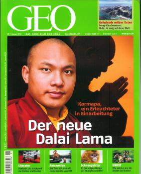 GEO Magazin I 01 Januar 2010 I DAS NEUE BILD DER ERDE I Der neue Dalai Lama - Karmapa, ein Erleuchteter in Einarbeitung