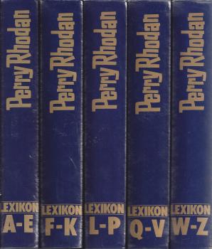 Perry Rhodan - LEXIKON A - Z - 5 Bücher mit ausführlichem Handlungsteil - 1991 und einer Bücherbox von Perry Rhodan