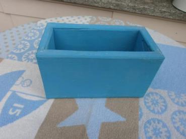 Aufbewahrungsbox Ordnungsbox Box Kiste Holz offen shabby vintage grünblau Landhaus versandkostenfrei