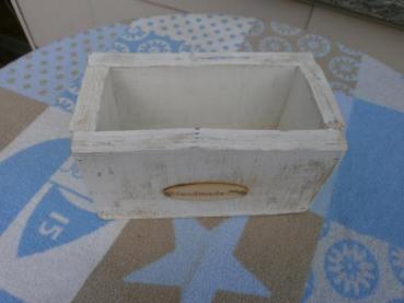 Aufbewahrungsbox Ordnungsbox Box Kiste Holz offen shabby vintage weiß Landhaus versandkostenfrei